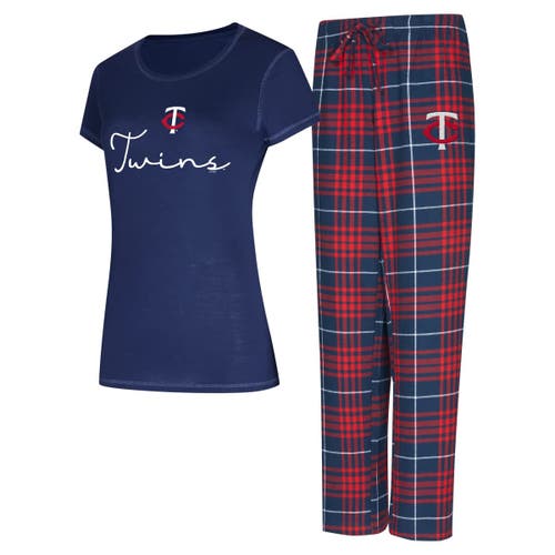 Concepts Sport Women's 2-pack Minnesota Twins Vector Top Pants And Sleep Set In Multi