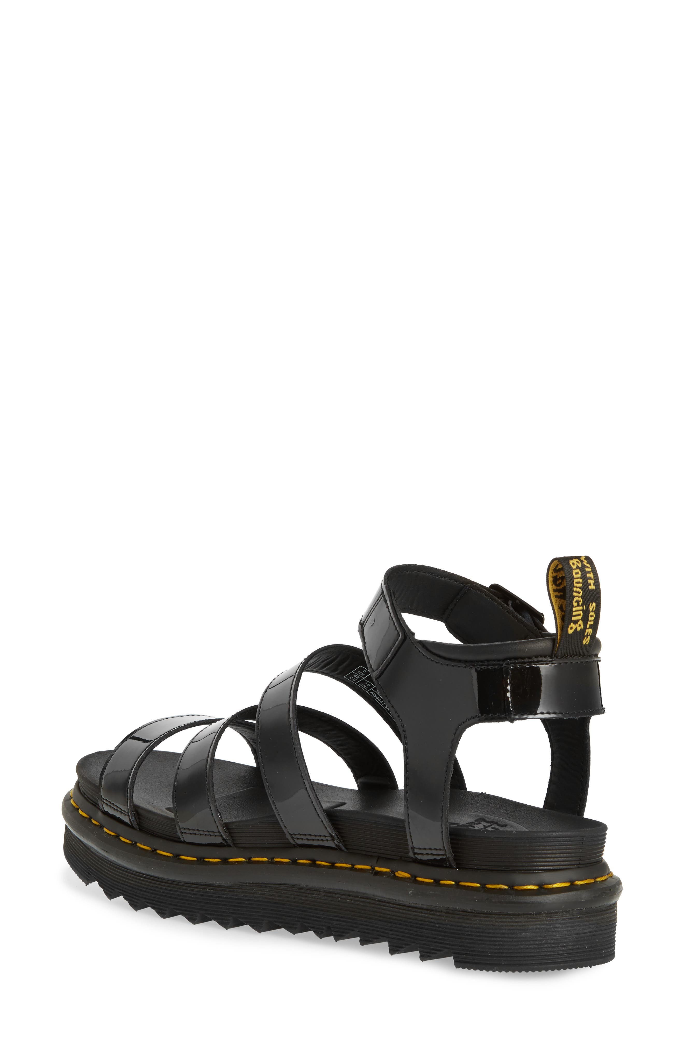 Dr. Martens Blaire Sandal, Alternate, color, Black Patent Leather