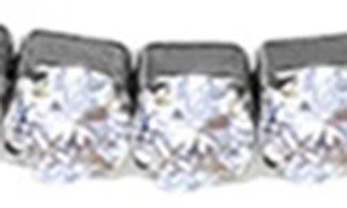Adornia Silver Crystal 3mm Tennis Chain Necklace In Silver