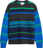 Damson Madder René Stripe Merino Wool Crewneck Sweater