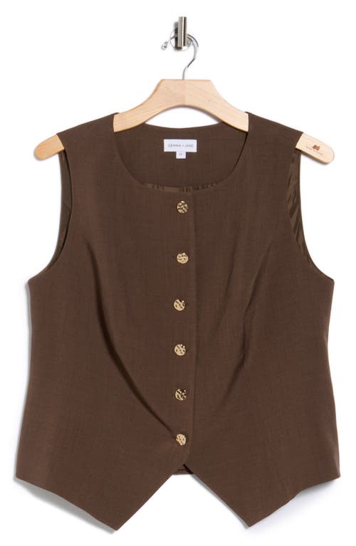 Gemma + Jane Hammered Button Front Vest