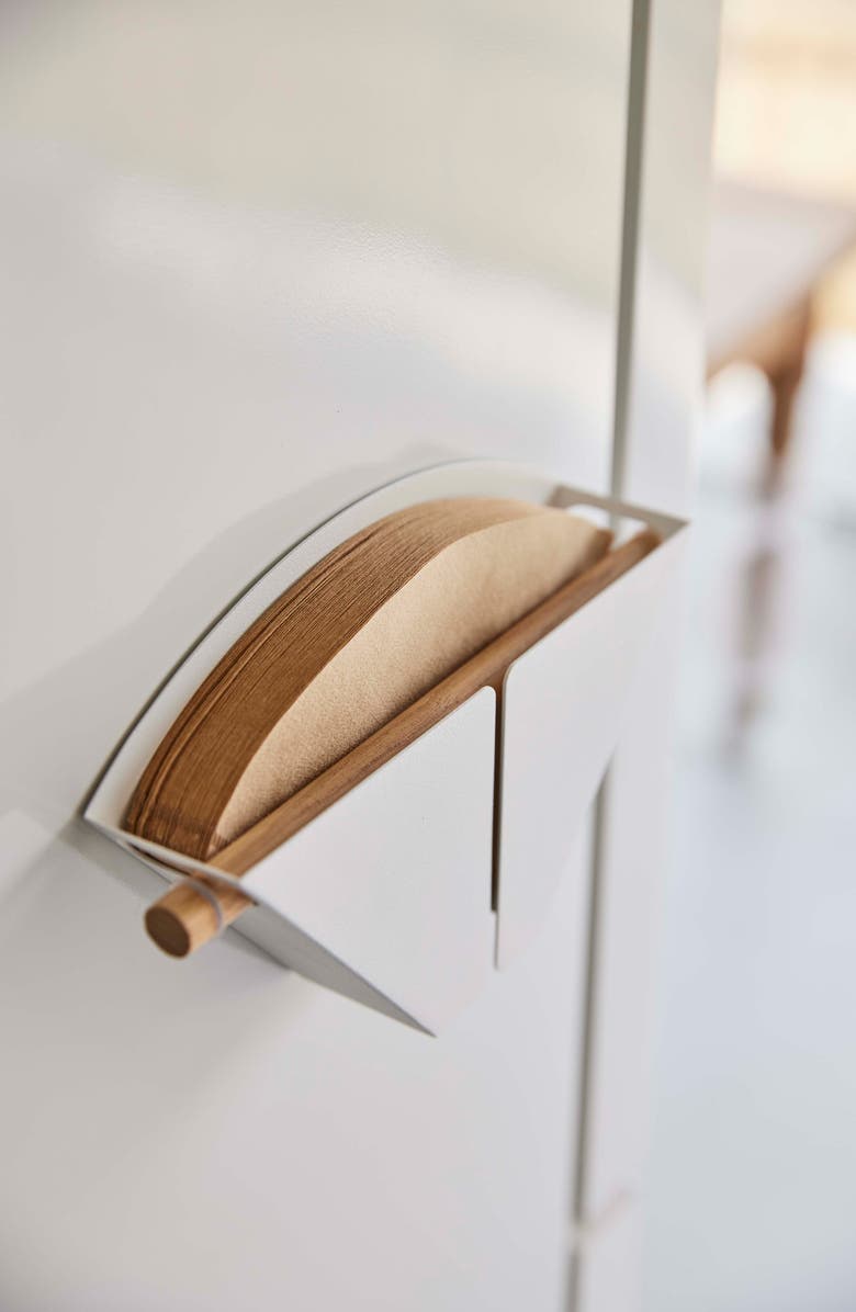 Yamazaki Magnetic Coffee Filter Case, Alternate, color, White