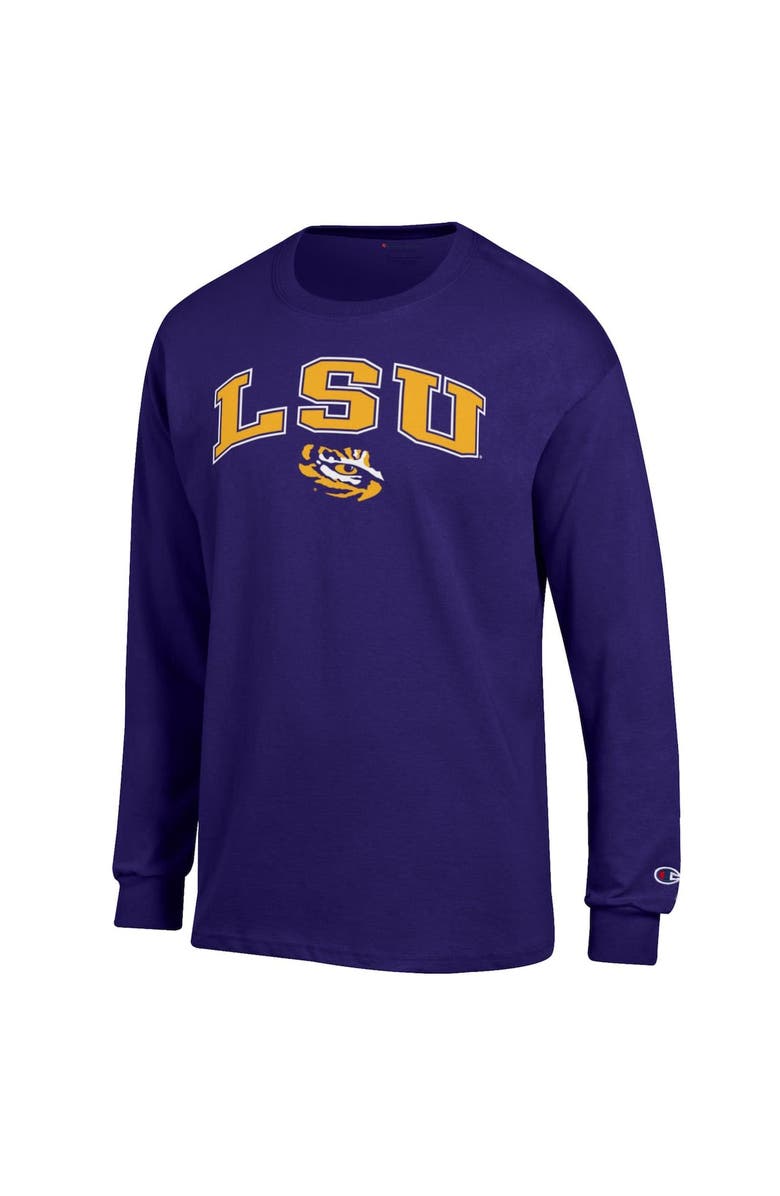 Champion Men's Champion Purple LSU Tigers Arch Over Logo Long Sleeve T-Shirt, Alternate, color, Purple