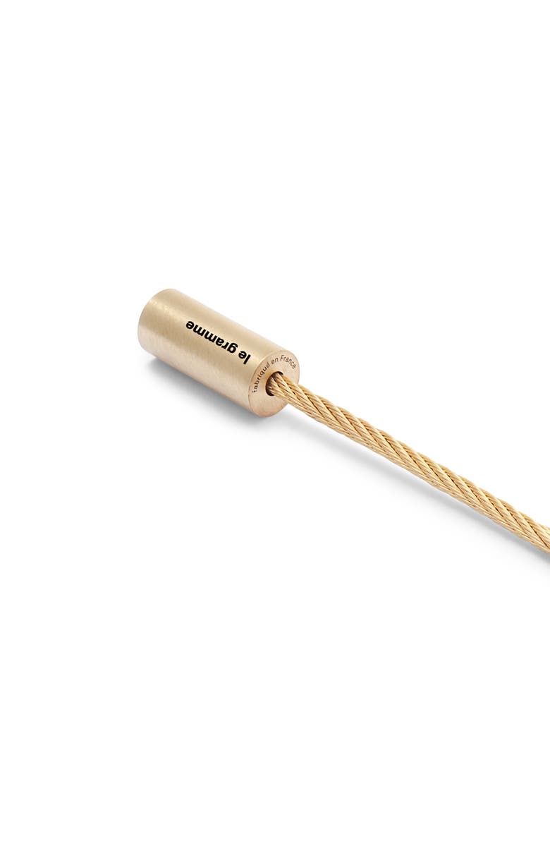 le gramme Men's 11G Brushed 18K Gold Cable Bracelet, Alternate, color, 