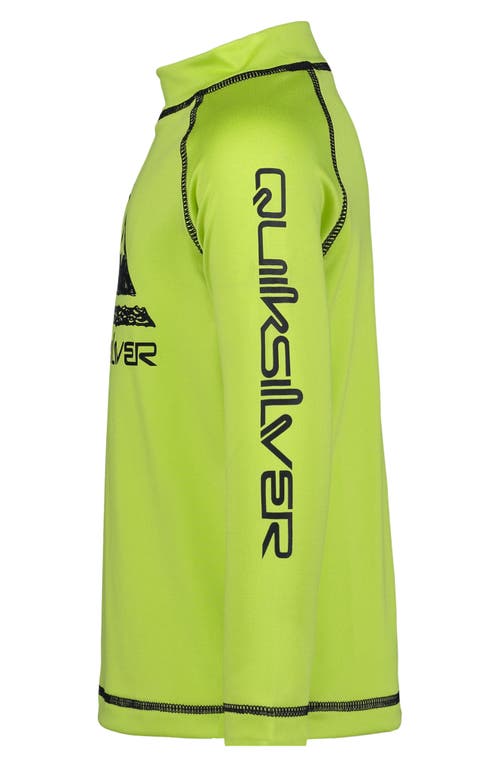 Quiksilver Little And Toddler Boys Long Sleeve Rashguard And Printed Boardshorts, 2 Piece Set In Green