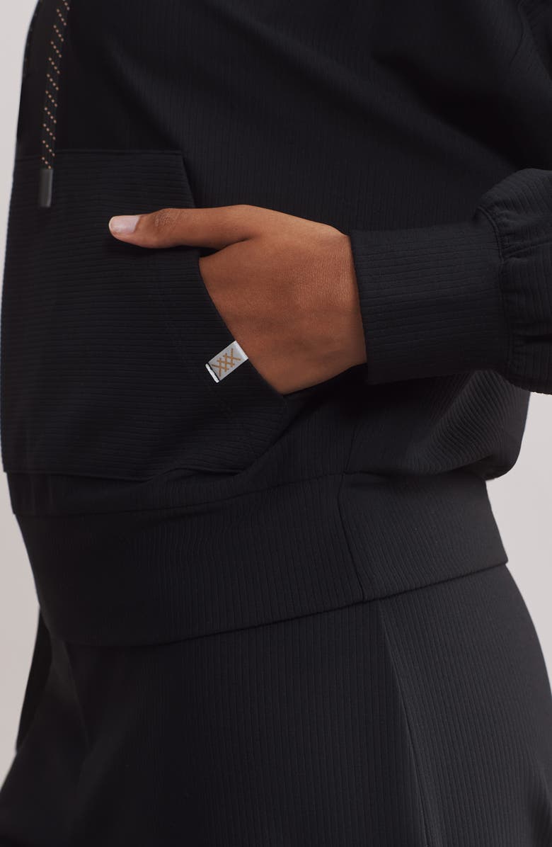 Rhone Ripple Hoodie, Alternate, color, Black