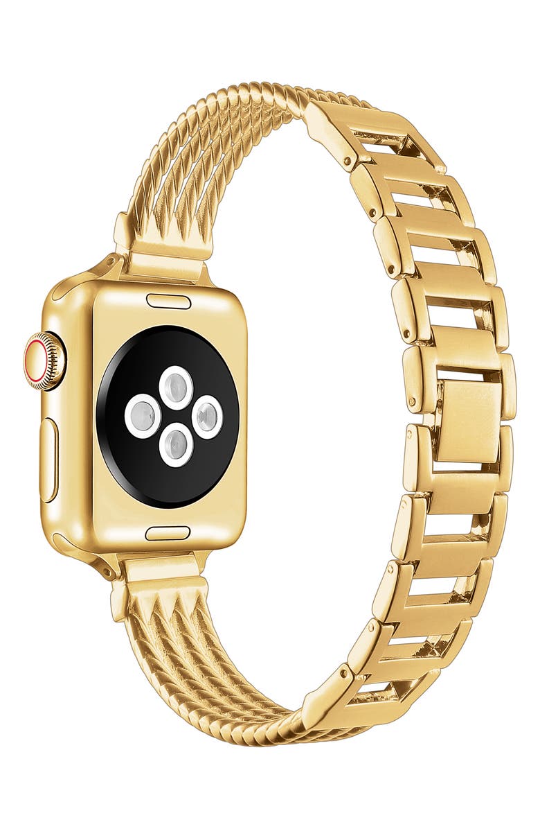 The Posh Tech Eliza Metal Apple Watch<sup>®</sup> Watchband, Alternate, color, 