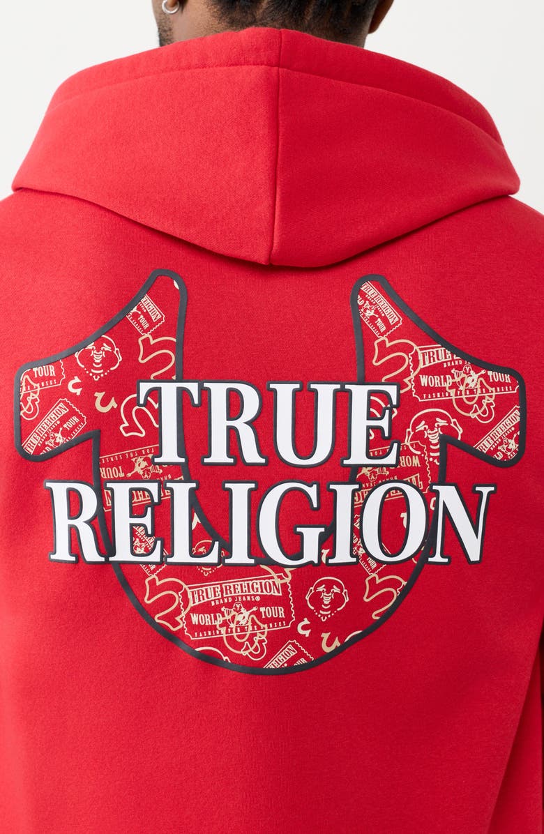True Religion Filled All-over Print Zip Hoodie, Alternate, color, 