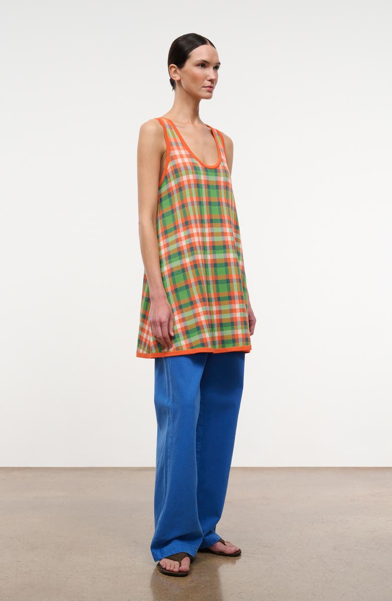 STAUD Piazza Sleeveless Minidress, Alternate, color, Villa Plaid