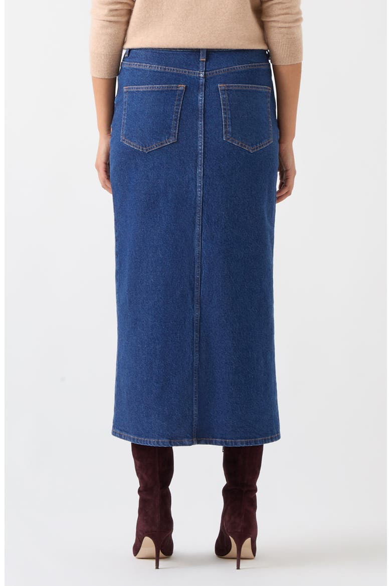 Hardy Denim Midi Skirt, Alternate, color, INDIGO
