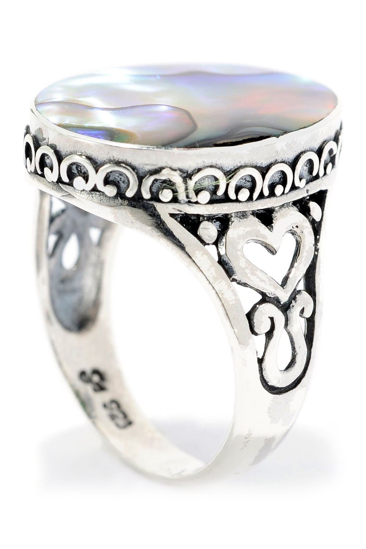 SAMUEL B. Sterling Silver Oval Abalone Ring (Women) | Nordstromrack