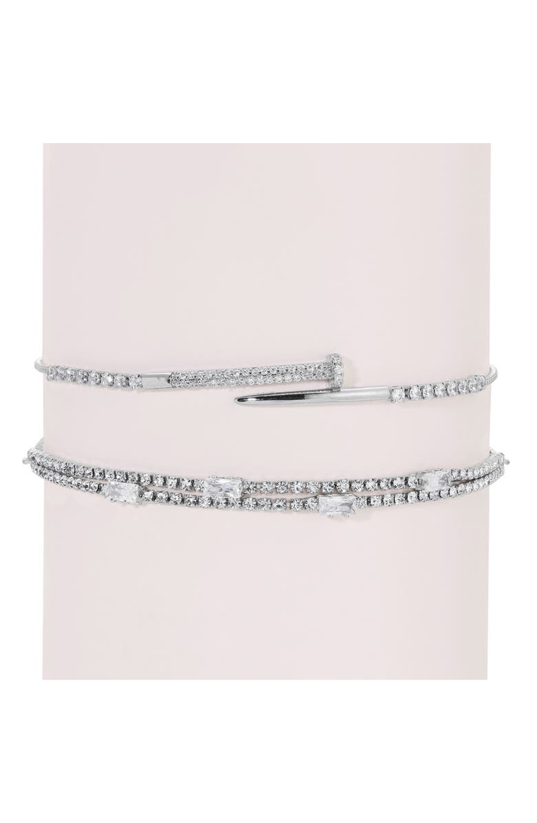 EYE CANDY LOS ANGELES Set Of 2 Fury Cubic Zirconia Bracelets, Alternate, color, Gold