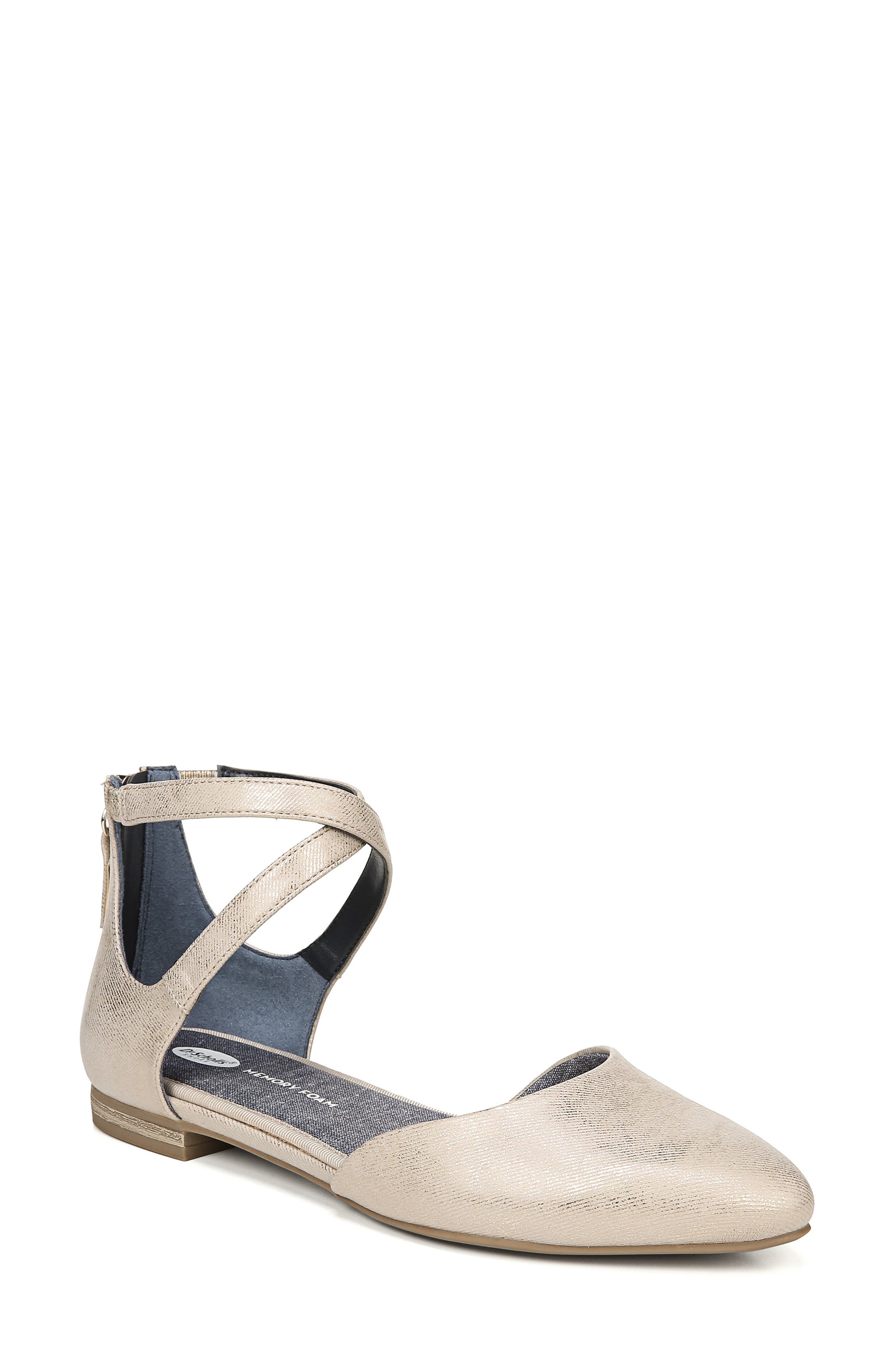 Adjustify Flat, Main, color, BEIGE FAUX LEATHER