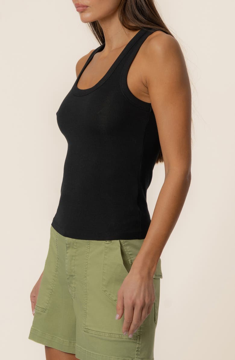 KUT from the Kloth Anastasia Stretch Cotton Blend Rib Tank, Alternate, color, Black