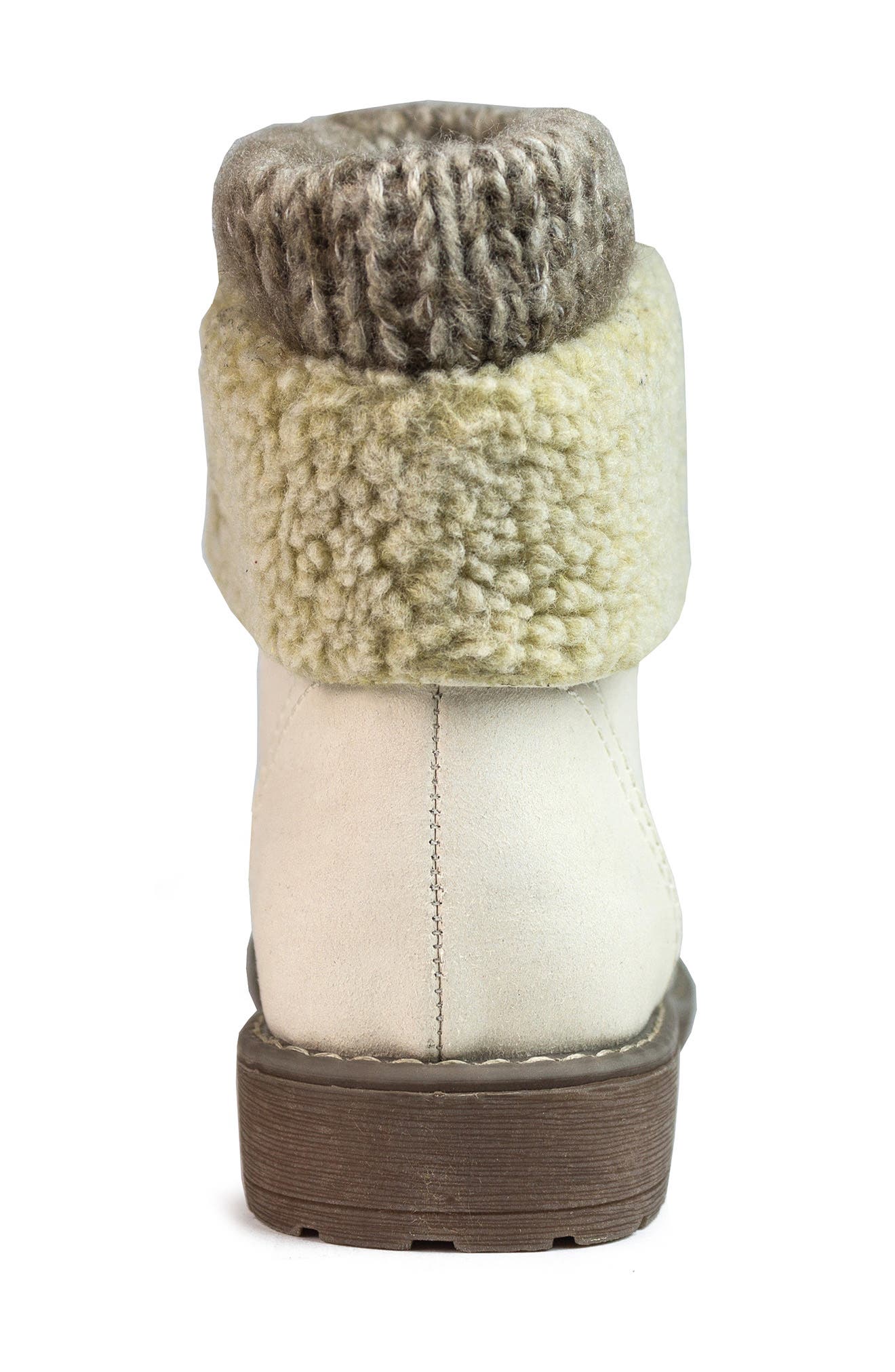 Duena Faux Shearling Trimmed Hiking Boot, Alternate, color, WINTER WHITE/BURN/FA