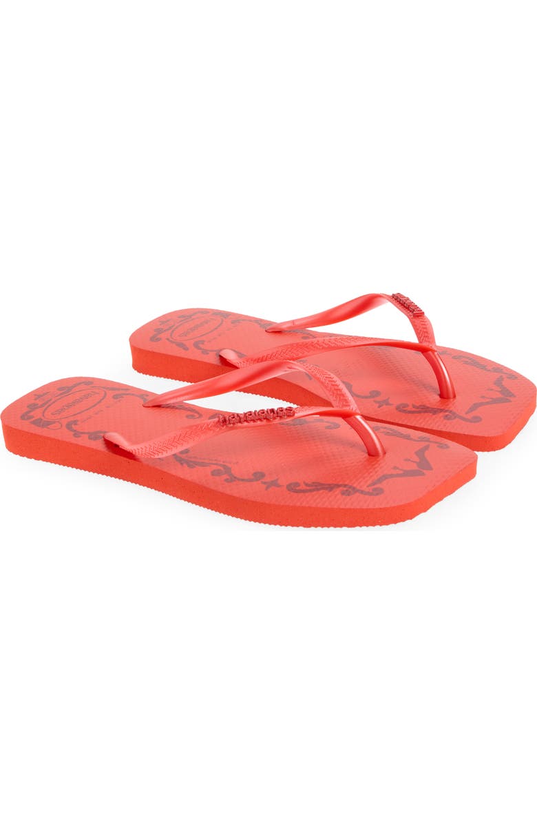 Havaianas x Devil Wears Prada Flip Flop, Alternate, color, Frevo Red