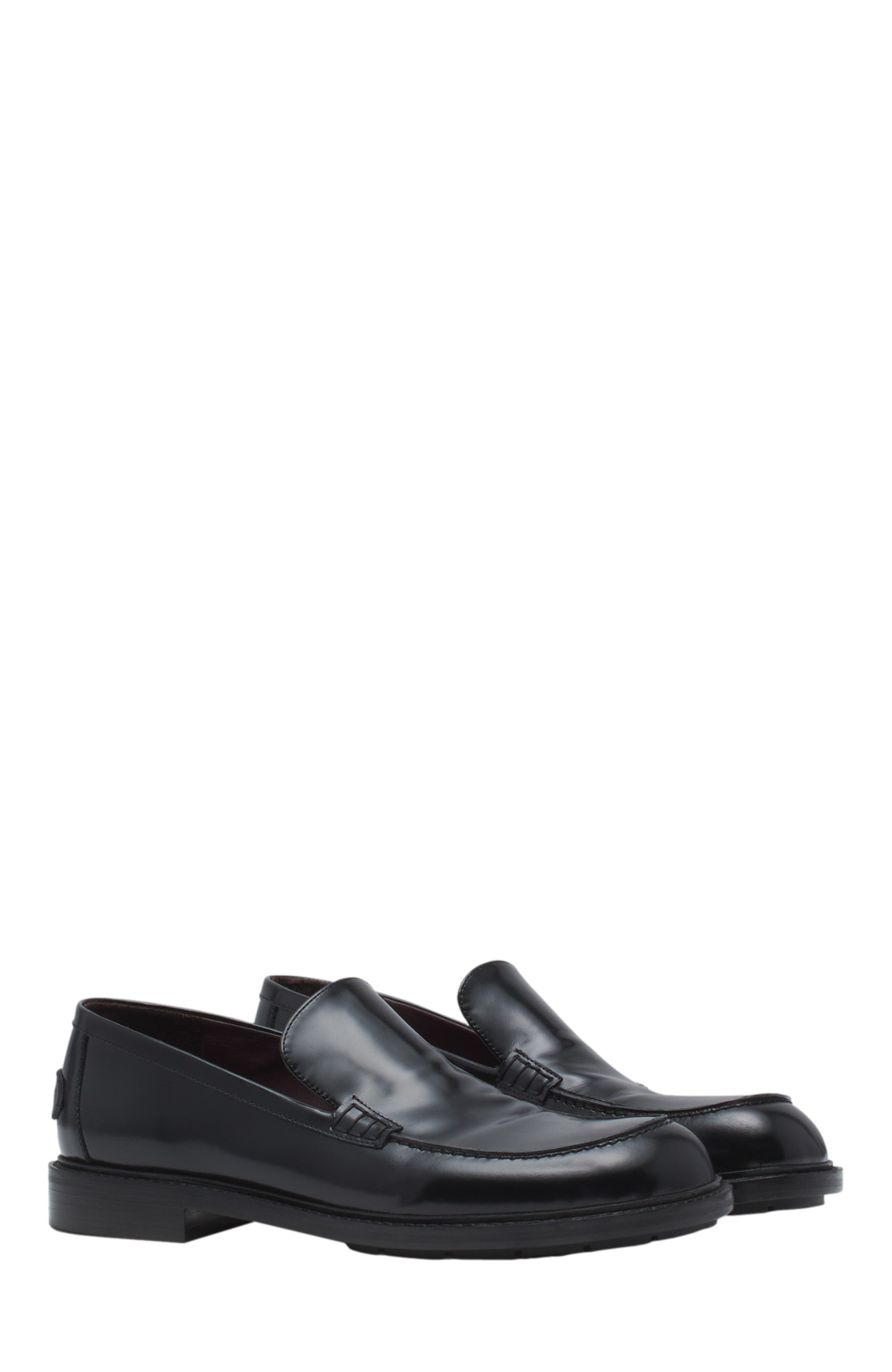 Lanvin SPINTO LOAFERS IN GLOSSY LEATHER, Alternate, color, 