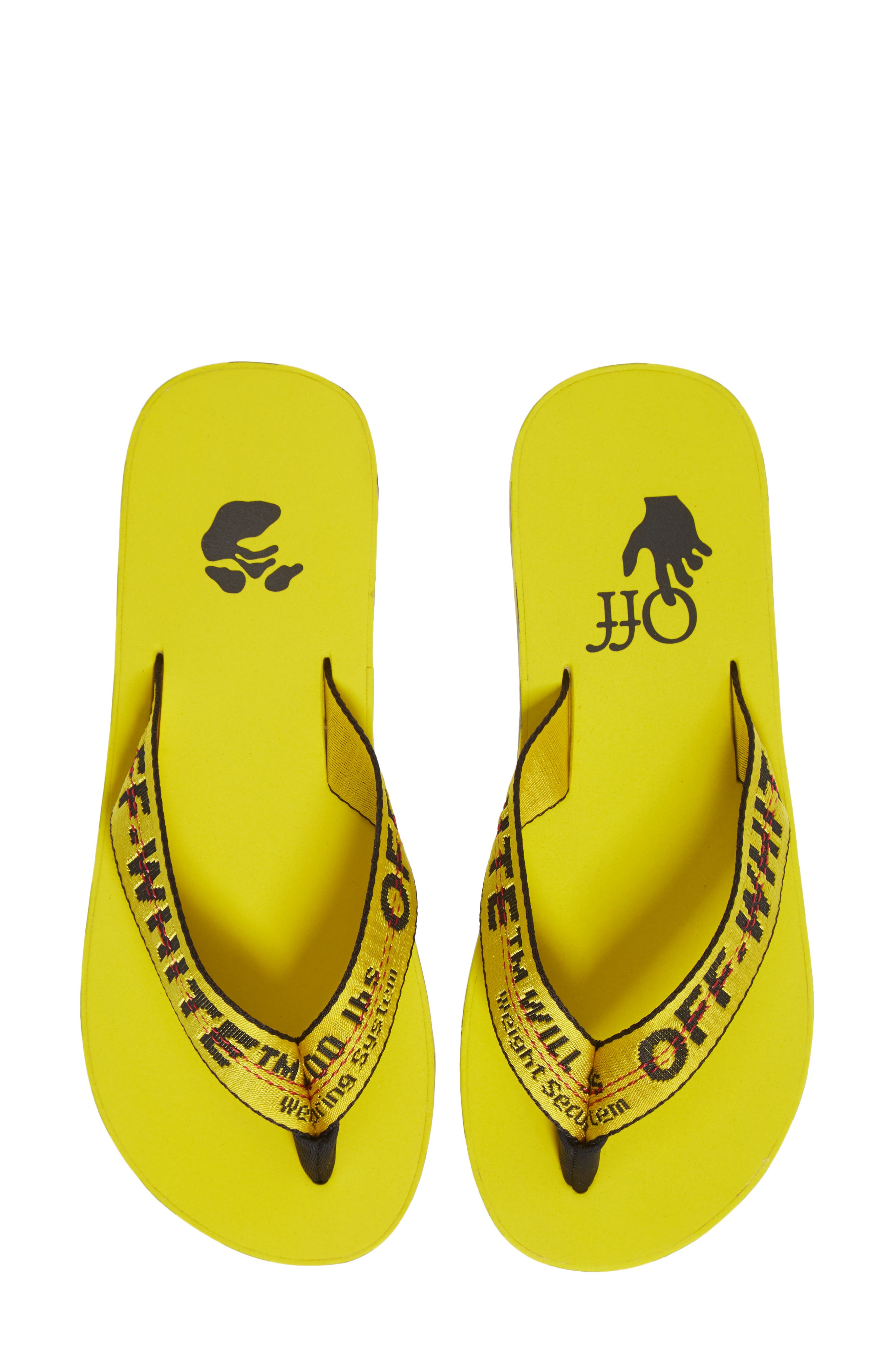 Off-White Industrial Logo Platform Flip Flop, Alternate, color, 