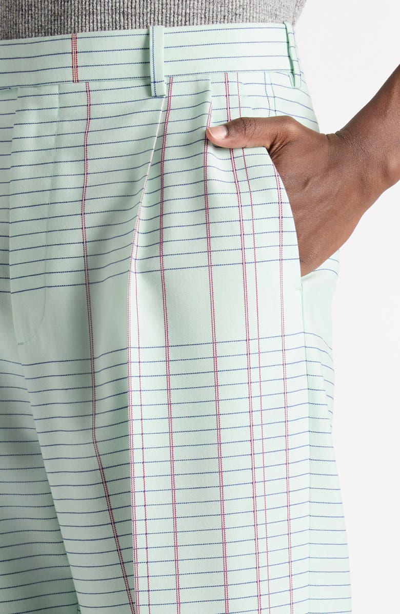 Bottega Veneta Notebook Wool Twill Trousers, Alternate, color, 3883 Dewdrop/ Pink/ Blue