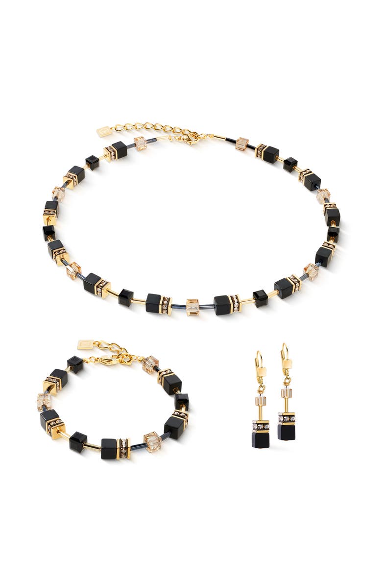 COEUR DE LION Geocube<sup>®</sup> Gold Necklace, Alternate, color, Onyx Black