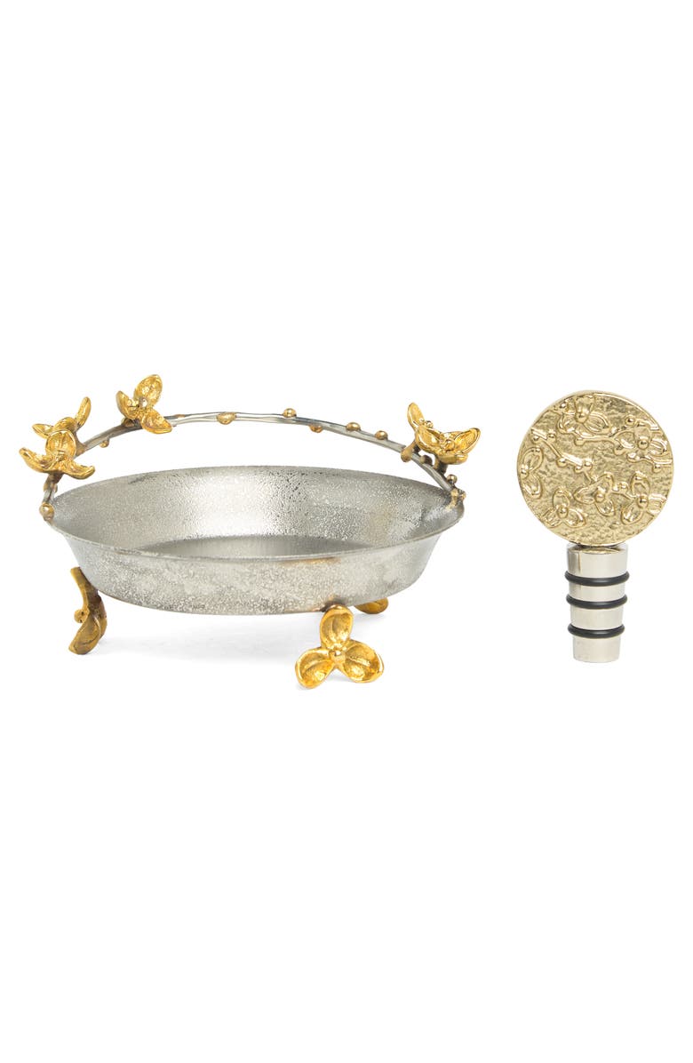 Michael Aram Bittersweet Wine Coaster & Stopper Set, Main, color,