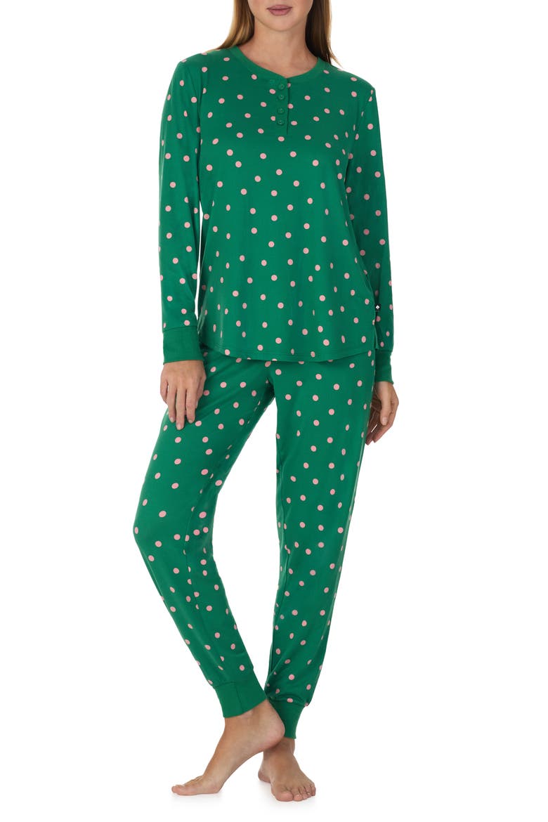 Print Pajamas, Main, color, GREEN DOT