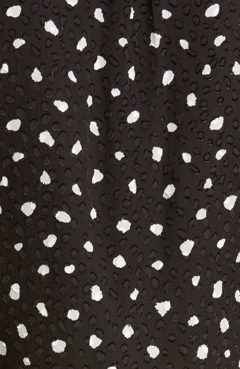 Rebecca Taylor Long Sleeve Dot Dress, Alternate, color, 