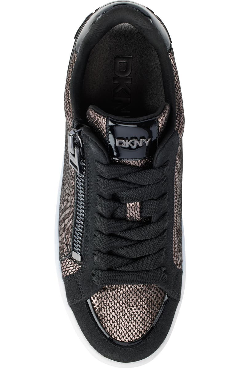 DKNY Mei Sneaker, Alternate, color, Pewter/ Black