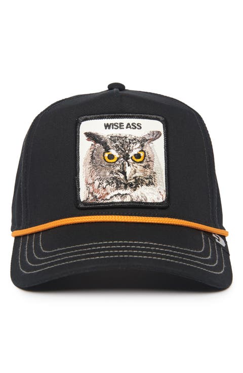 Wise Ass Owl Patch Snapback Hat