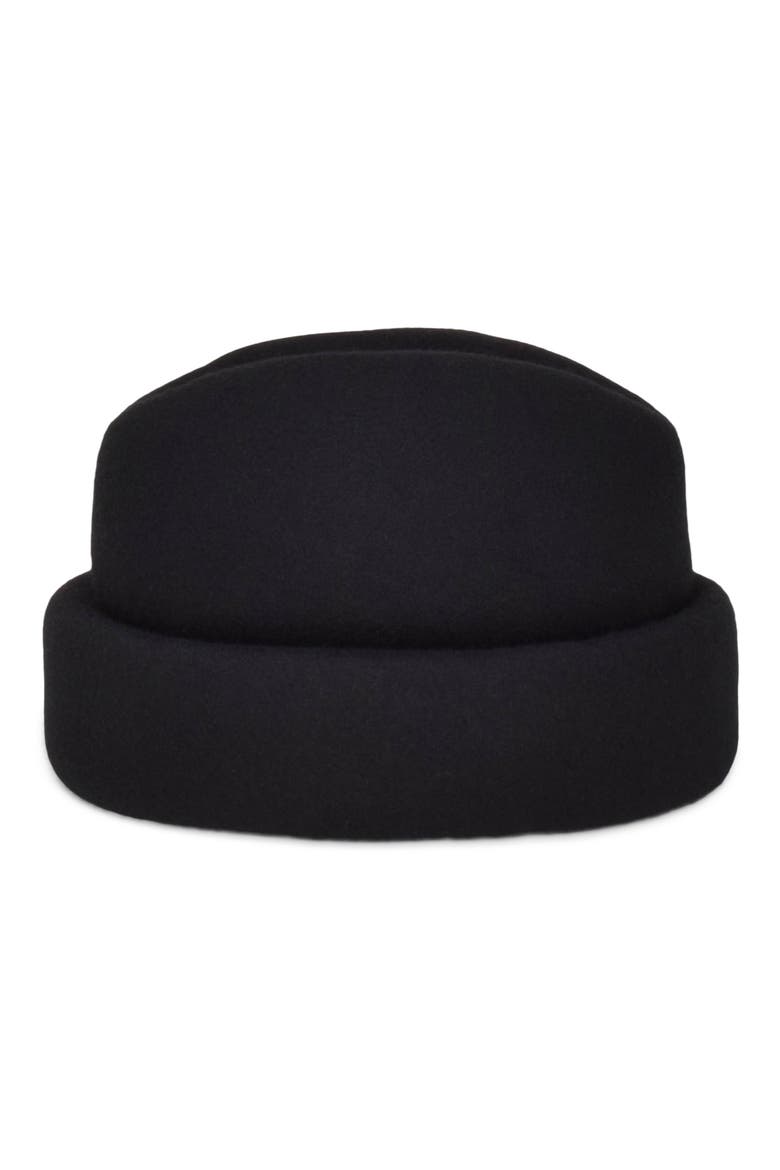Sharina Wool Felt Hat, Alternate, color, BLACK
