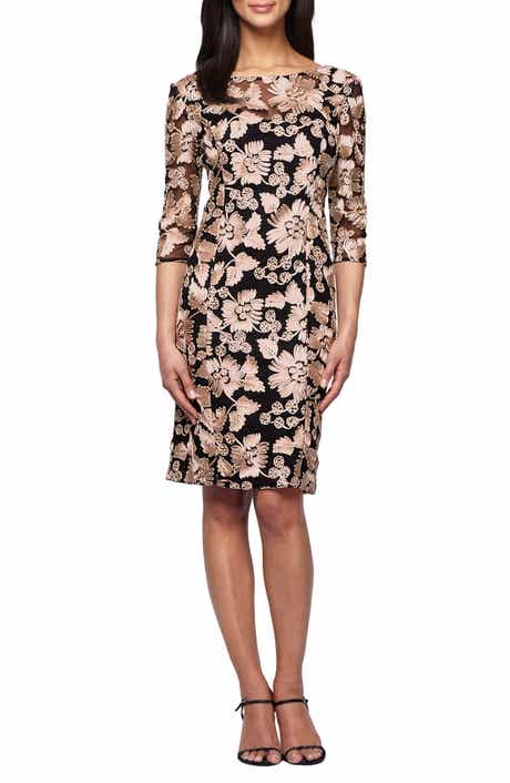 Alex Evenings Soutache Appliqué Sheath Dress