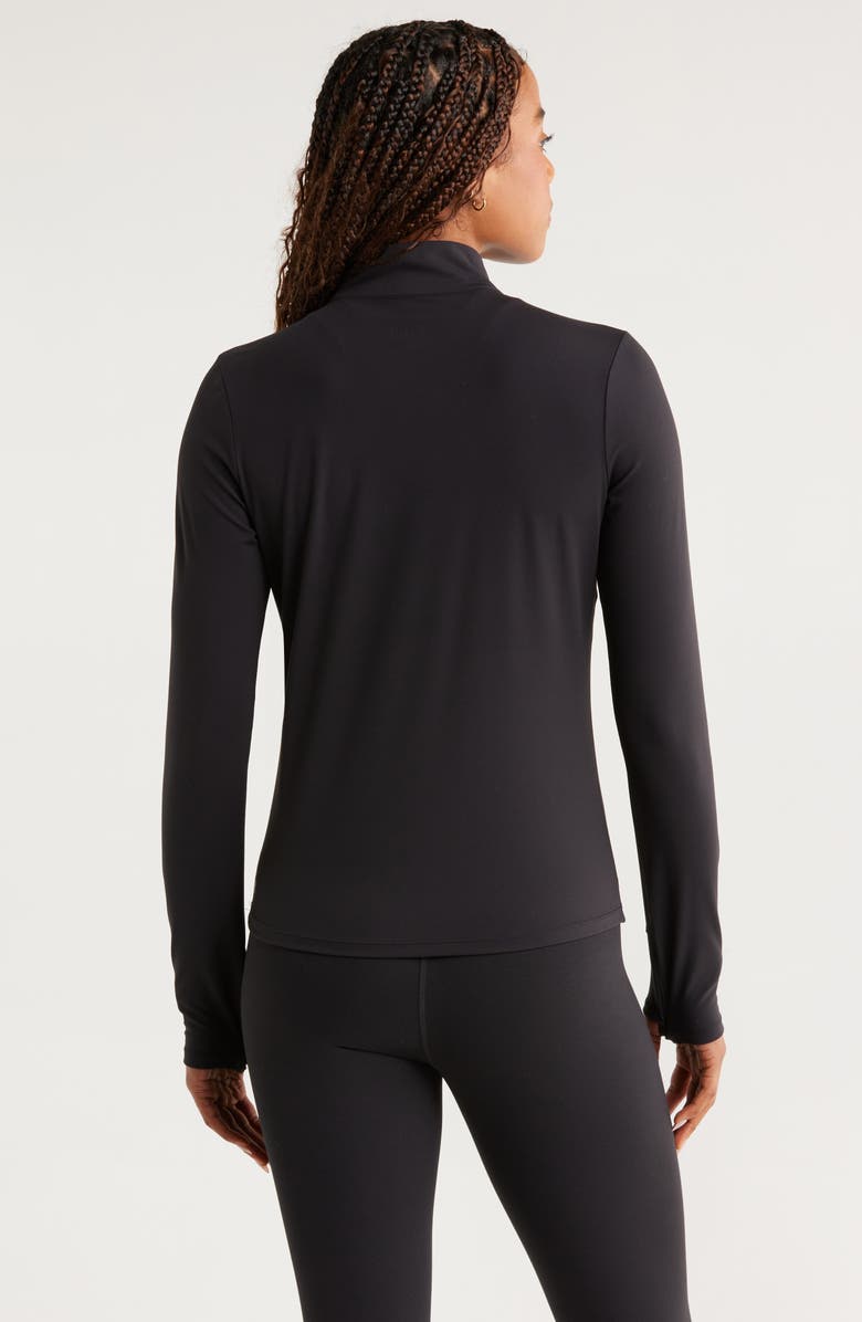 Zella So Soft Active Half Zip Pullover, Alternate, color, Black