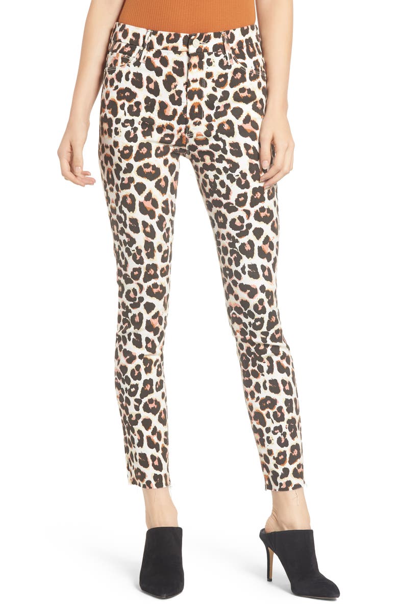 MOTHER The Looker High Waist Frayed Ankle Skinny Jeans, Main, color, 