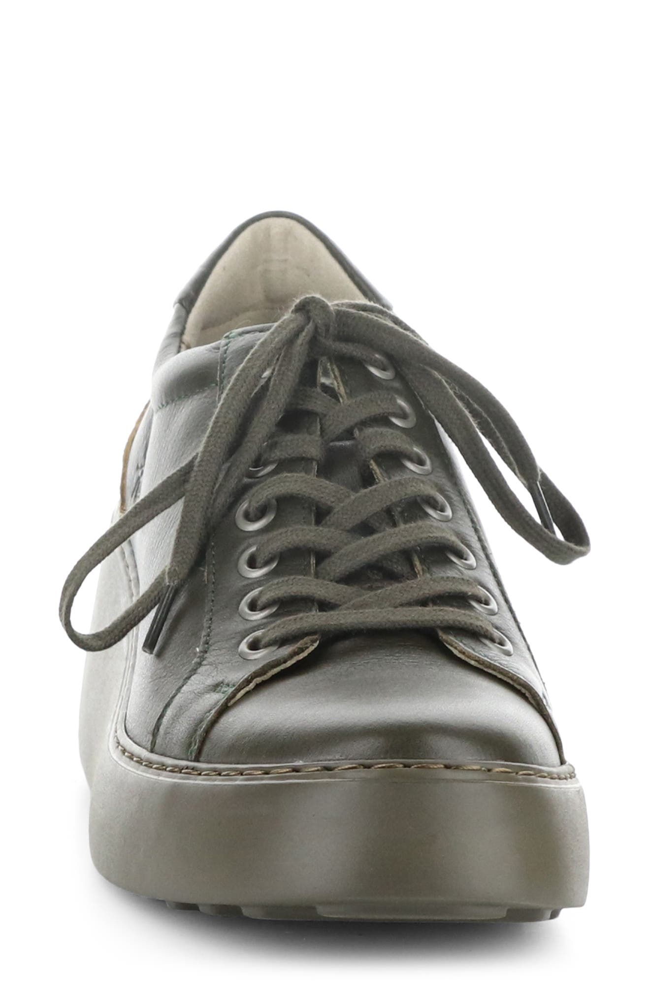 Dile Wedge Sneaker, Alternate, color, DARK GREEN/ CHEETAH