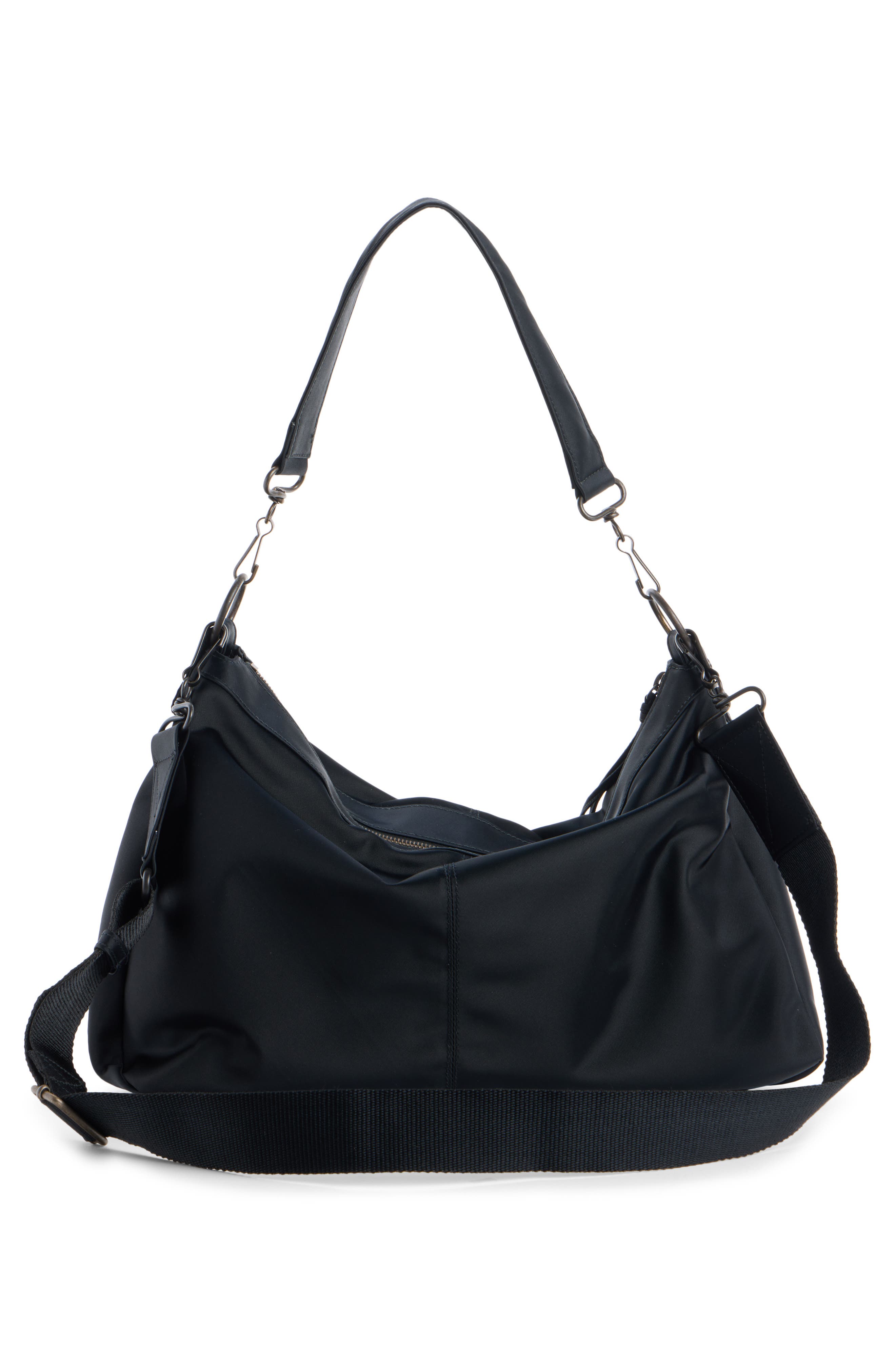 Balenciaga Le City Moto Nylon Messenger Bag, Alternate, color, 1000 Black