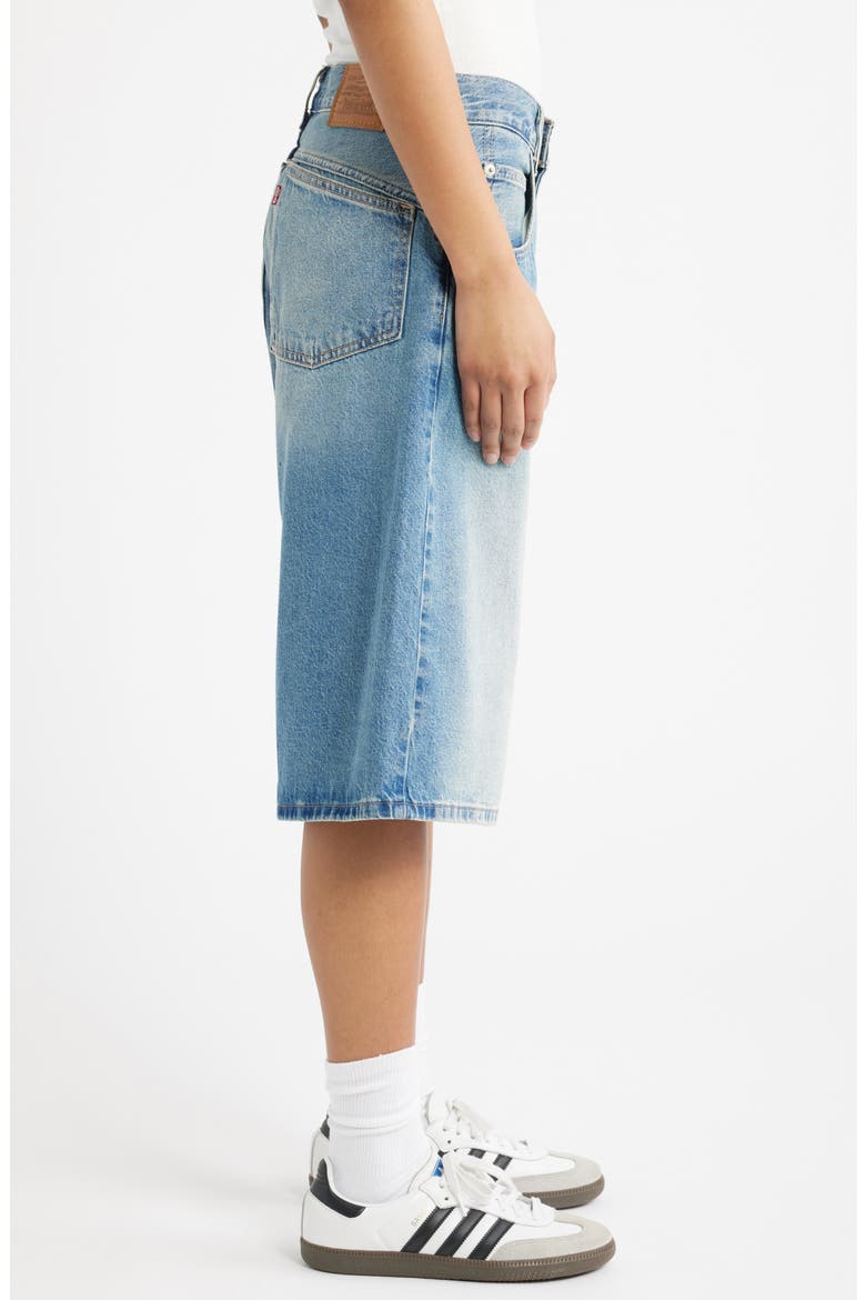Super Baggy Denim Jort, Alternate, color, HAZY TIMES