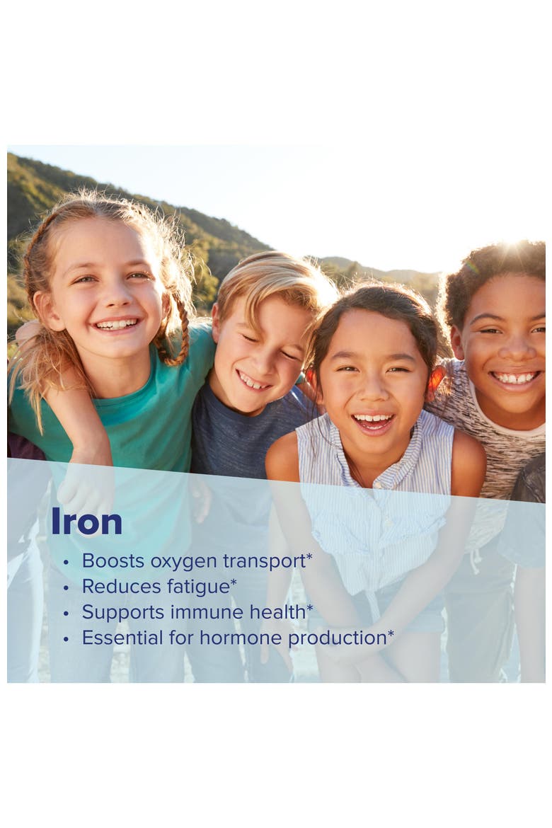 Children's Iron Instant Dissolve Tablets, Alternate, color, White