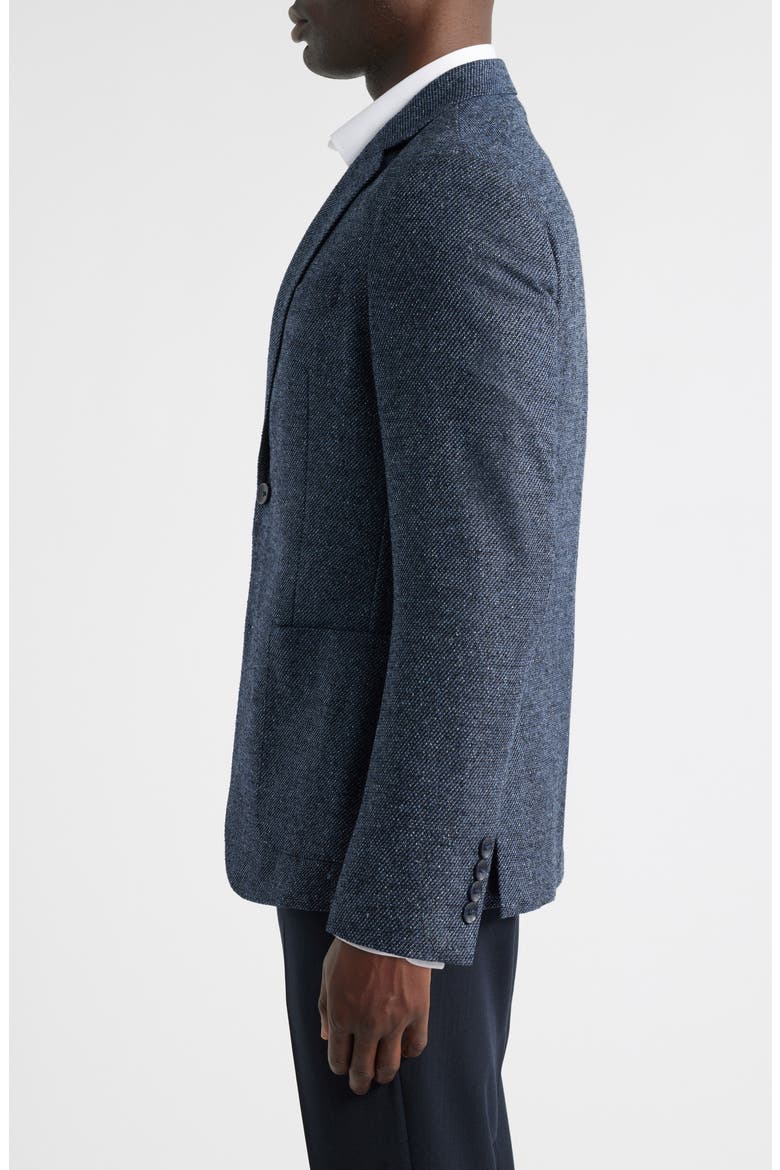 Black & Blue Slub Wool Blend Sport Coat, Alternate, color, BLACK- BLUE NIGHT MELANGE