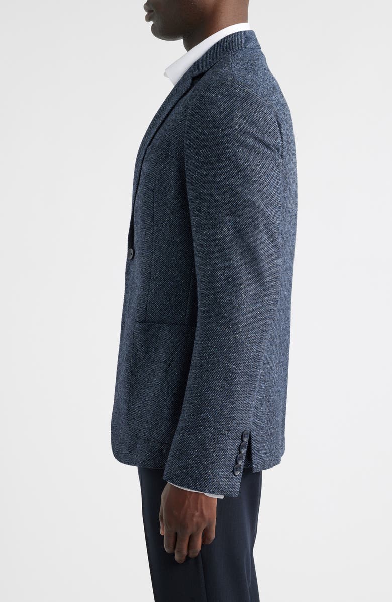 Nordstrom Black & Blue Slub Wool Blend Sport Coat, Alternate, color, Black- Blue Night Melange