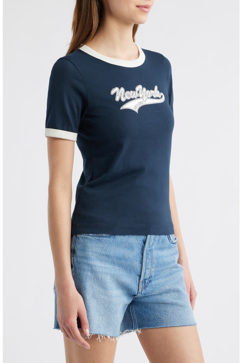 New York Cotton Graphic Ringer T-Shirt, Alternate, color, SAIL BLUE