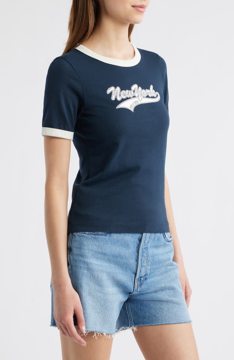 rag & bone New York Cotton Graphic Ringer T-Shirt, Alternate, color, Sail Blue