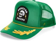 Local Beach Forever Young Captain Patch Trucker Hat