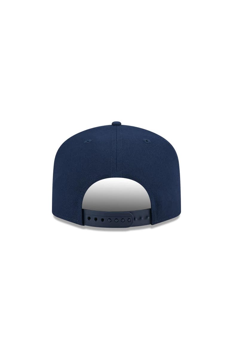 Men's New Era Navy Indiana Pacers Core Logo A-Frame 9FIFTY Snapback Hat, Alternate, color, Navy
