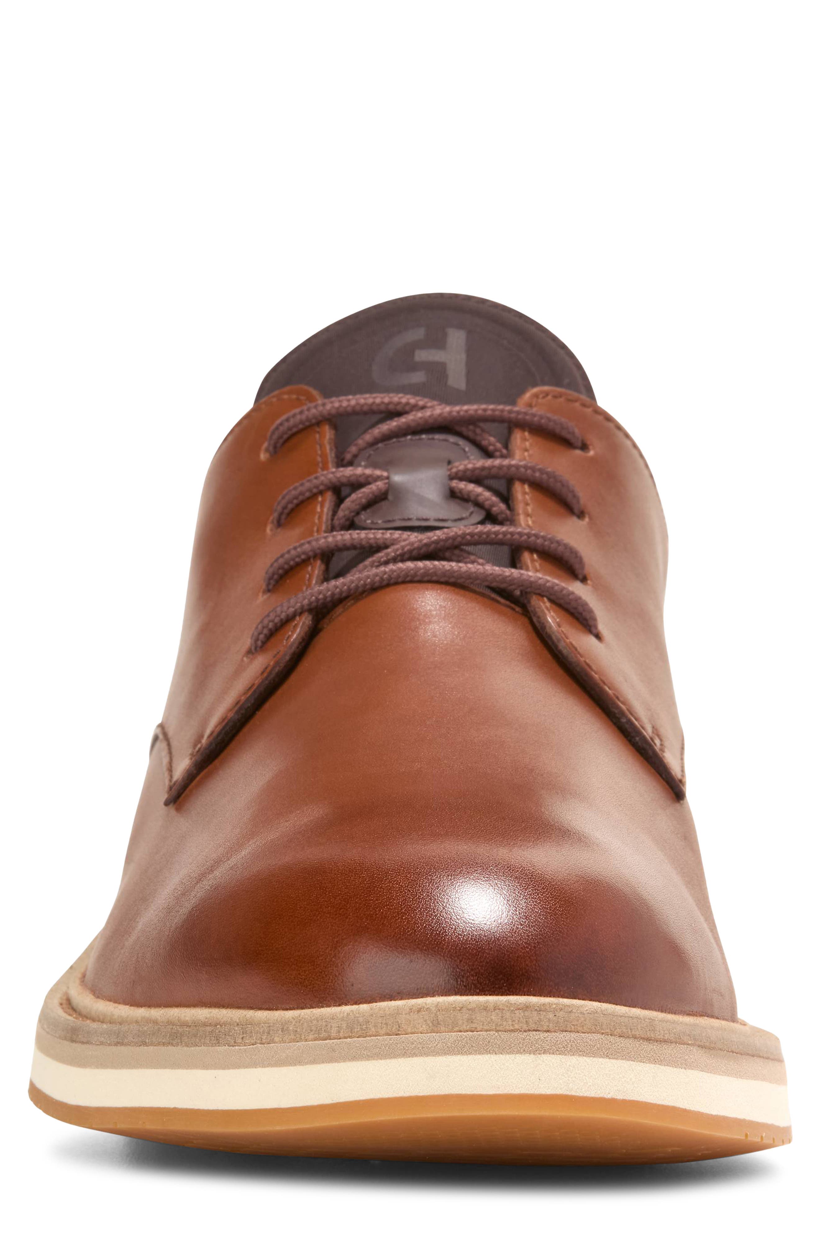Mansfield Grand Plain Toe Quick-On Oxford, Alternate, color, BRITISH TAN / MADEIRA / ANGORA