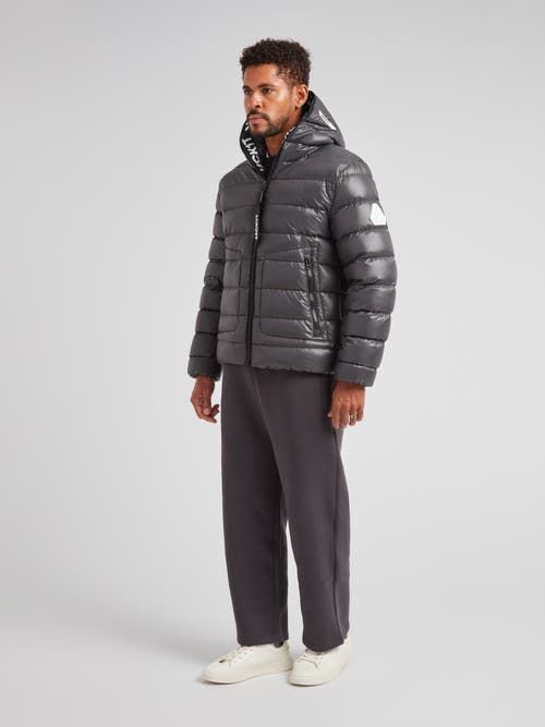 Jack1t R4d Tramline Hooded Puffer Jacket In Gray
