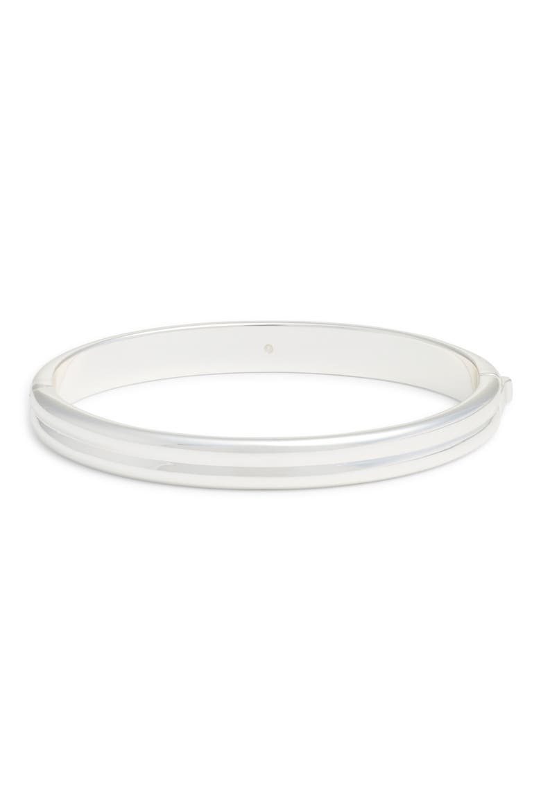 Demi Fine Smooth Hinge Bangle, Main, color, STERLING SILVER PLATED