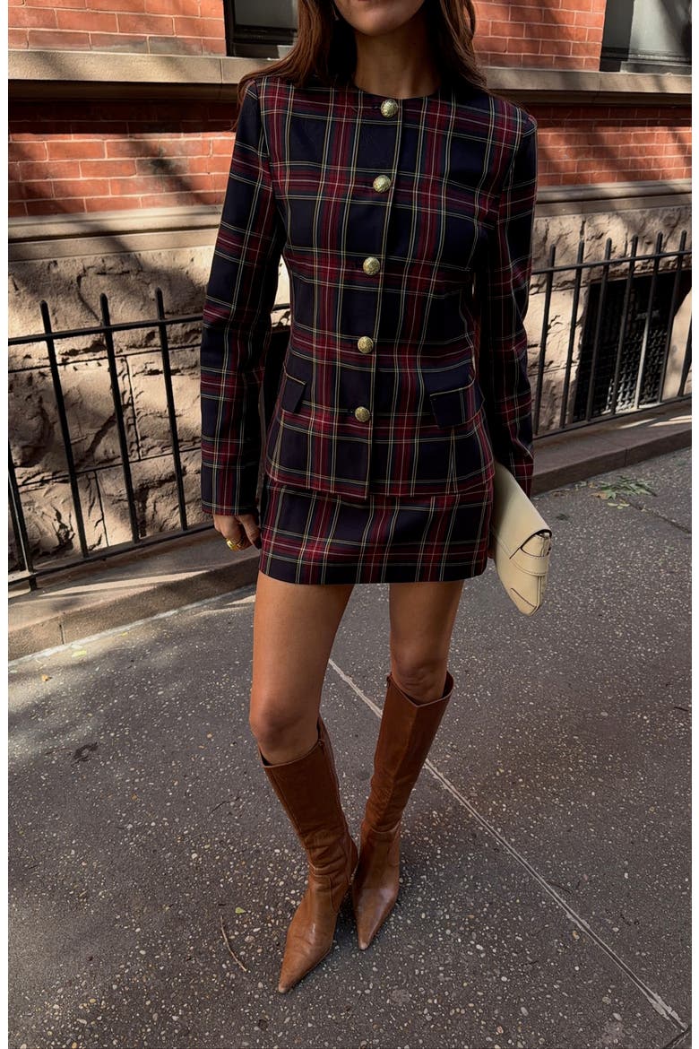x Rose Lola Gramercy Jacket, Alternate, color, NAVY