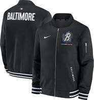 Nike Men's Nike Black Baltimore Orioles Authentic Collection City Connect Full-Zip Bomber Jacket
