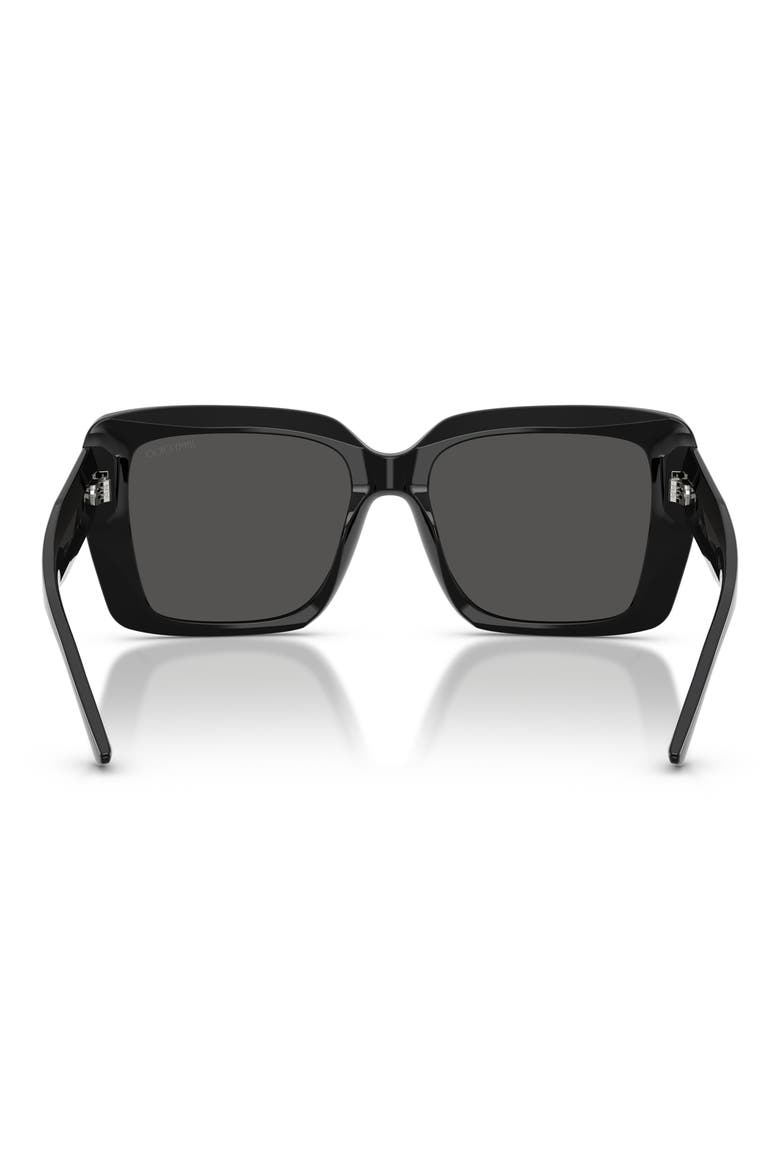 54mm Square Sunglasses, Alternate, color, BLACK / DARK GREY