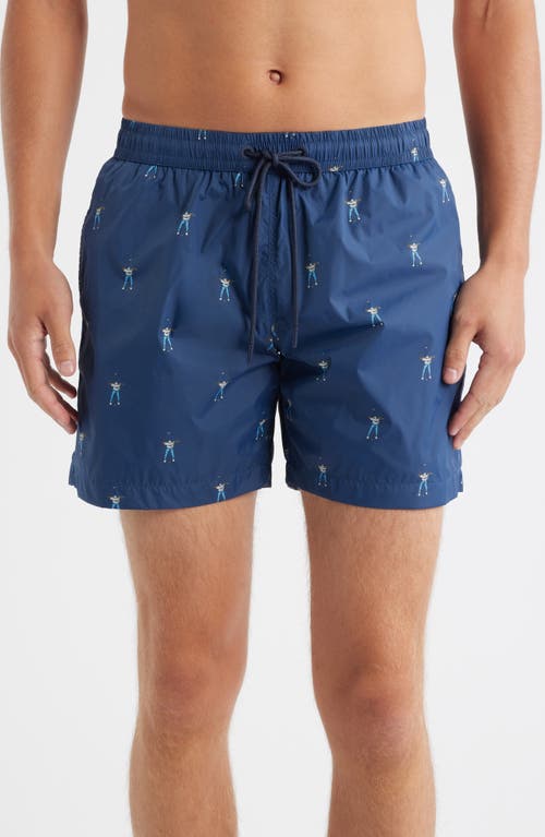 Eastside Golf Allover Swingman Swim Trunks in Navy Blue  product